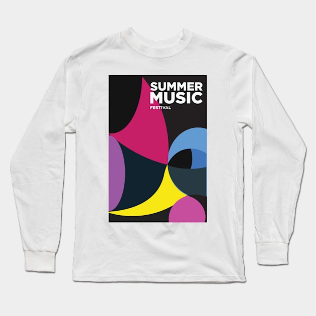 Summer Music Festival Long Sleeve T-Shirt by Music Lover